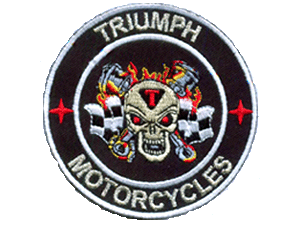 Triumph 2 pistons skull patch 3 inch
